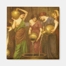 Danaides by JW Waterhouse, Vintage Victorian Art Magnets