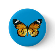 Danaus chrysippus butterfly button