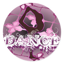 Dance 01 round stickers