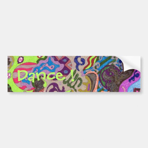 "Dance" Abstract Bumper Stickers