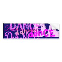 Dance Art In Pink Bumper Sticker