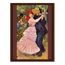 Dance At Bougival By Pierre-Auguste Renoir Post Cards