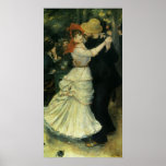 Dance at Bougival by Pierre Auguste Renoir Posters