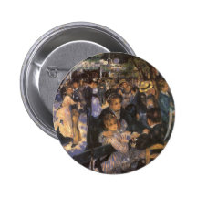 Dance at Le Moulin de la Galette by Renoir Pinback Button