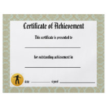Dance Certificate of Achievement - Damask Jazz Flyer