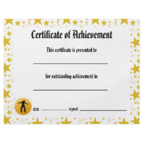 Dance Certificate of Achievement - Stars Jazz Flyer Design