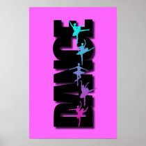 Dance Coloured Ballerinas Print