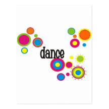 Dance Cool Polka Dots Post Card