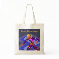 Dance dance dance abstract dancer tote bag