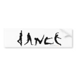 Dance Dancing Silhouette Design Bumper Sticker bumper stickers