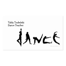 Dance Dancing Silhouette Design Business Card