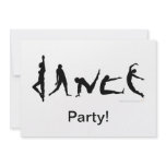 Dance Dancing Silhouette Design invitations