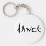 Dance Dancing Silhouette Design Key Chains
