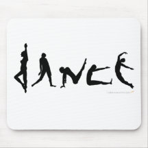 Dance Dancing Silhouette Design Mouse Pads