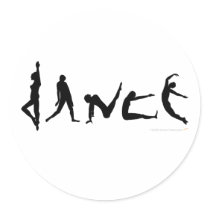 Dance Dancing Silhouette Design Sticker