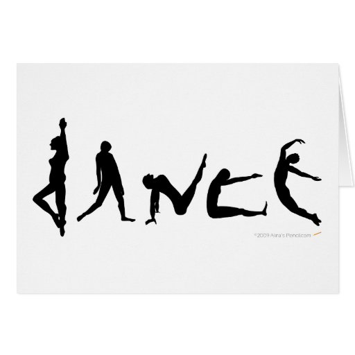 Dance Dancing Silhouette Greeting Card