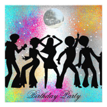Dance Disco Birthday Party Invitation