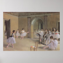 Dance Foyer at the Opera by Degas, Vintage Ballet Poster