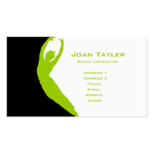 Dance Instructor Business Card Template