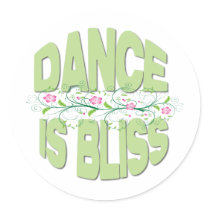Dance is Bliss Shirts Round Stickers