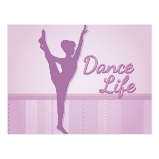 Dance Life Ballerina - Purple - Post Cards