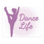Dance Life Ballerina - Purple - Postcard