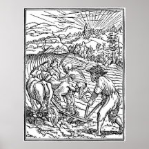Dance of Death Engraving Illustration Print