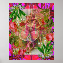 Dance Of The Pink Roses Print