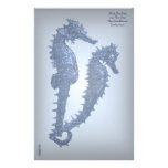 Dance Of The Seahorses (Blue) Customized Stationery