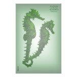 Dance Of The Seahorses (Green) Personalised Stationery