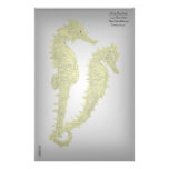 Dance Of The Seahorses (Yellow) Customized Stationery