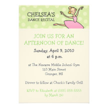Dance Recital Invitations