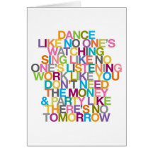 DANCE SING PARTY GREETING CARD