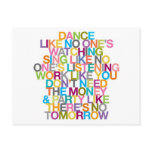 DANCE SING PARTY postcards