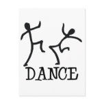 Dance Stick Figures Postcard