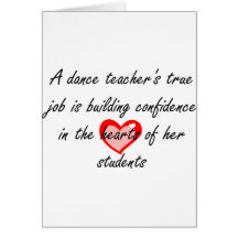 Dance Teacher - Building Confidence Card