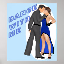 Dance With Me (blue Poster