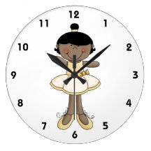 Dancer/African-American Ballerina in Tutu Wallclock