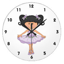 Dancer-Cute Ballerina in Tutu Round Wallclock