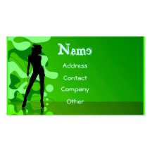 Dancer In Green Business Card