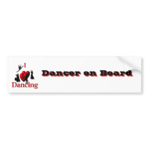 Dancer on Board Bumper Sticker