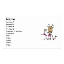 Dancer Reindeer T-shirts and Gifts Business Card Template