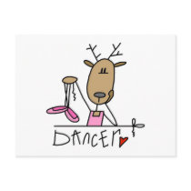 Dancer Reindeer Tshirts and Gifts Postcard