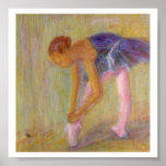 Dancer Tying Her Ballet Shoes, Poster