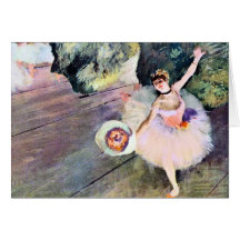 Dancer with a Bouquet of Flowers by Edgar Degas Card