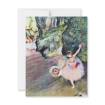 Dancer with a Bouquet of Flowers by Edgar Degas Personalized Invites