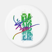DANCER with DANCER ARTWORK Refrigerator Magnets