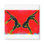 Dancers Arching Refrigerator Magnet