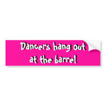 Dancers hang out at the barre! bumper sticker