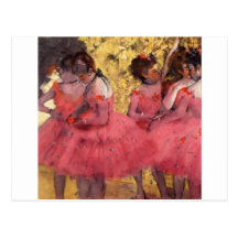 Dancers in Pink Postcard